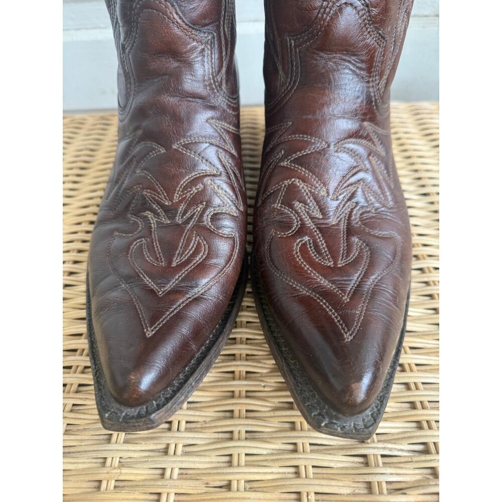 Vintage 80's Texas Brand Mens Western Boot Size 10D Leather - Picture 4 of 16